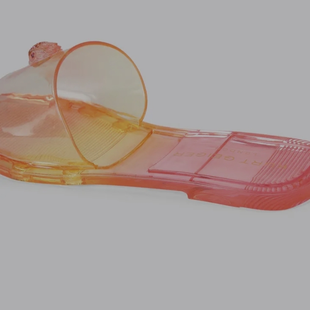 Iridescent Pink Jelly Slide Sandals Madison Kurtgeiger New With The Box - Picture 5 of 13